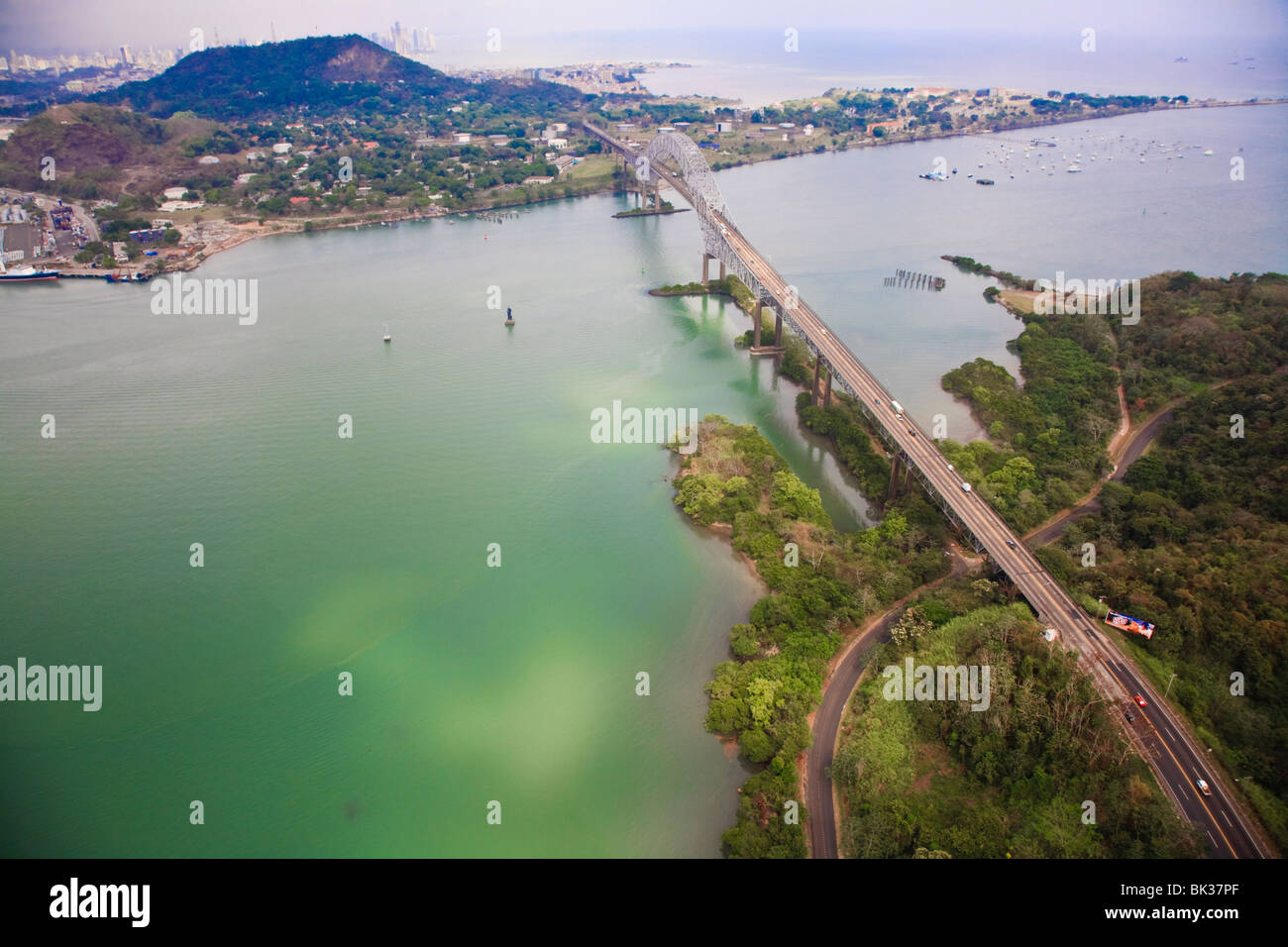 Ponte delle Americhe, Panama City, Panama America Centrale Foto Stock