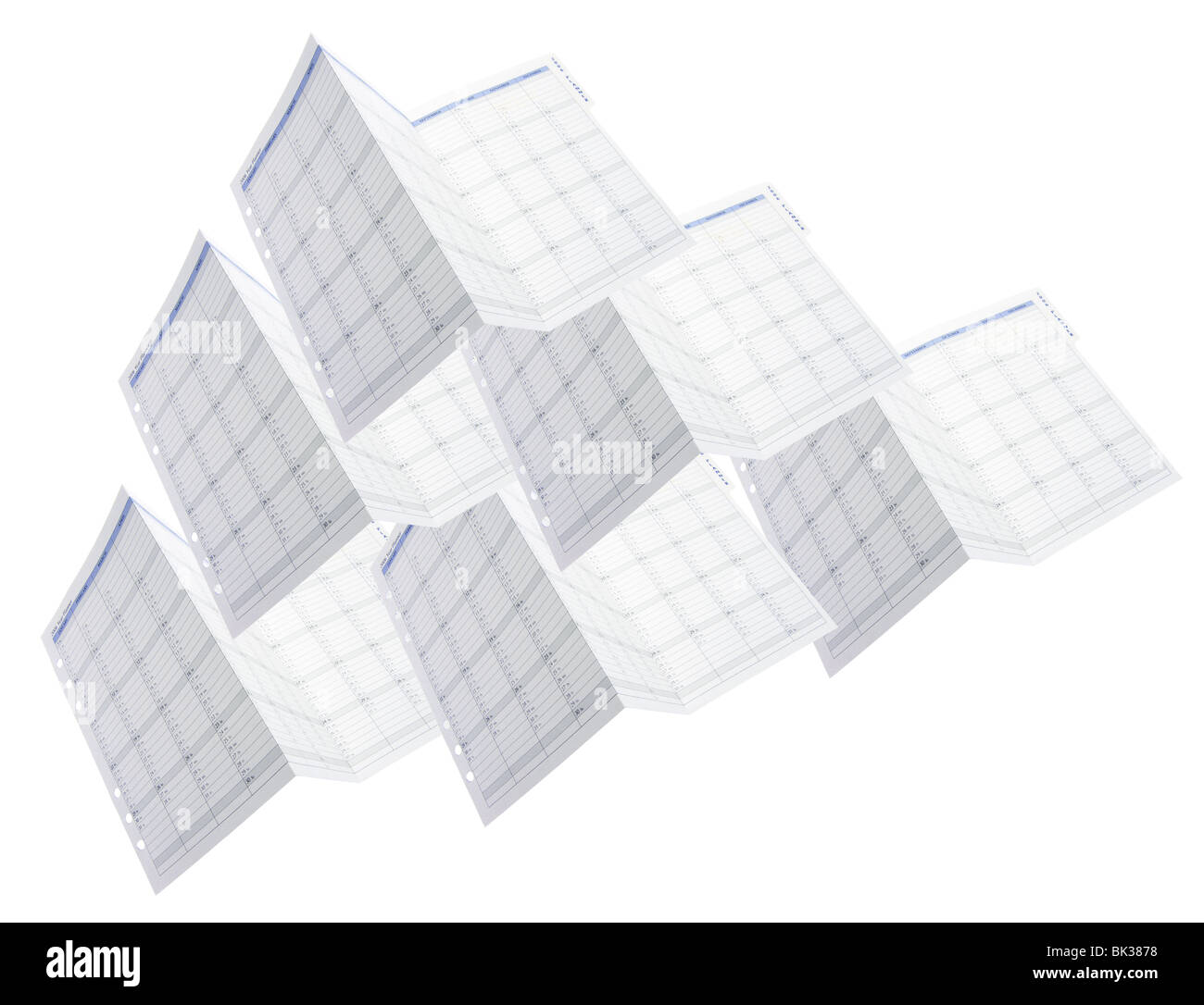 Giorno Planner calendari Foto Stock