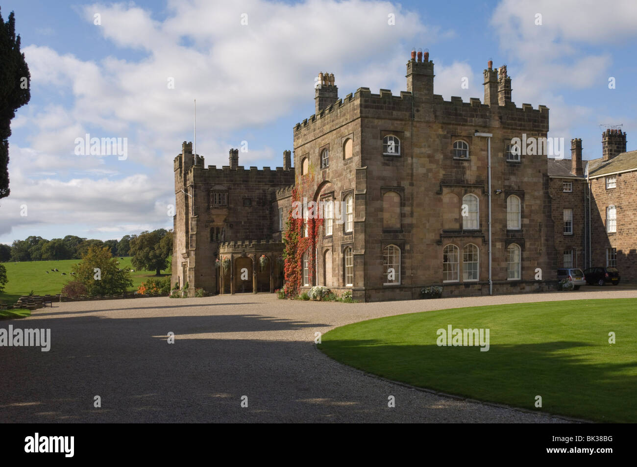 Ripley Castello, risalente al XVI secolo, North Yorkshire, Inghilterra, Regno Unito, Europa Foto Stock