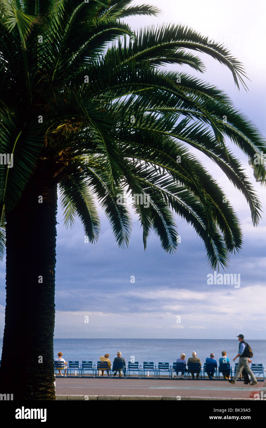 La Promenade des Anglais di Nizza Foto Stock