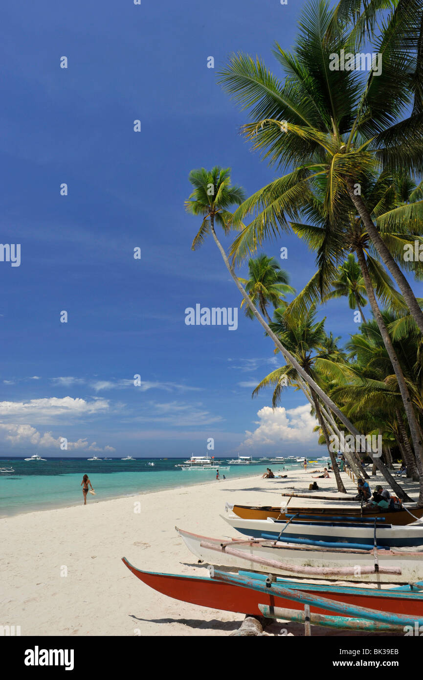 Alona Beach, Panglao Island, Bohol, Filippine, Sud-est asiatico, in Asia Foto Stock