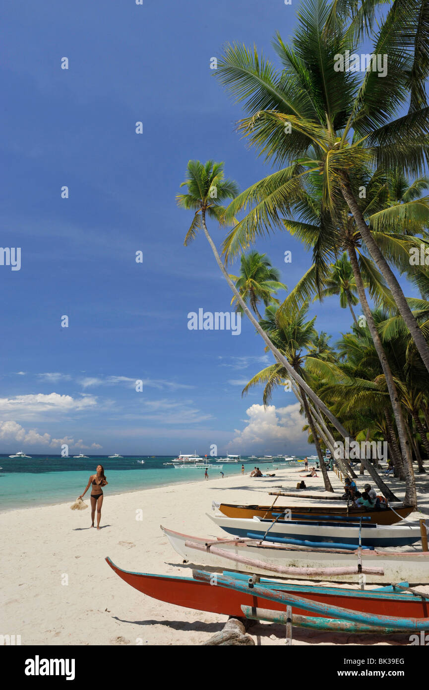 Alona Beach, Panglao Island, Bohol, Filippine, Sud-est asiatico, in Asia Foto Stock