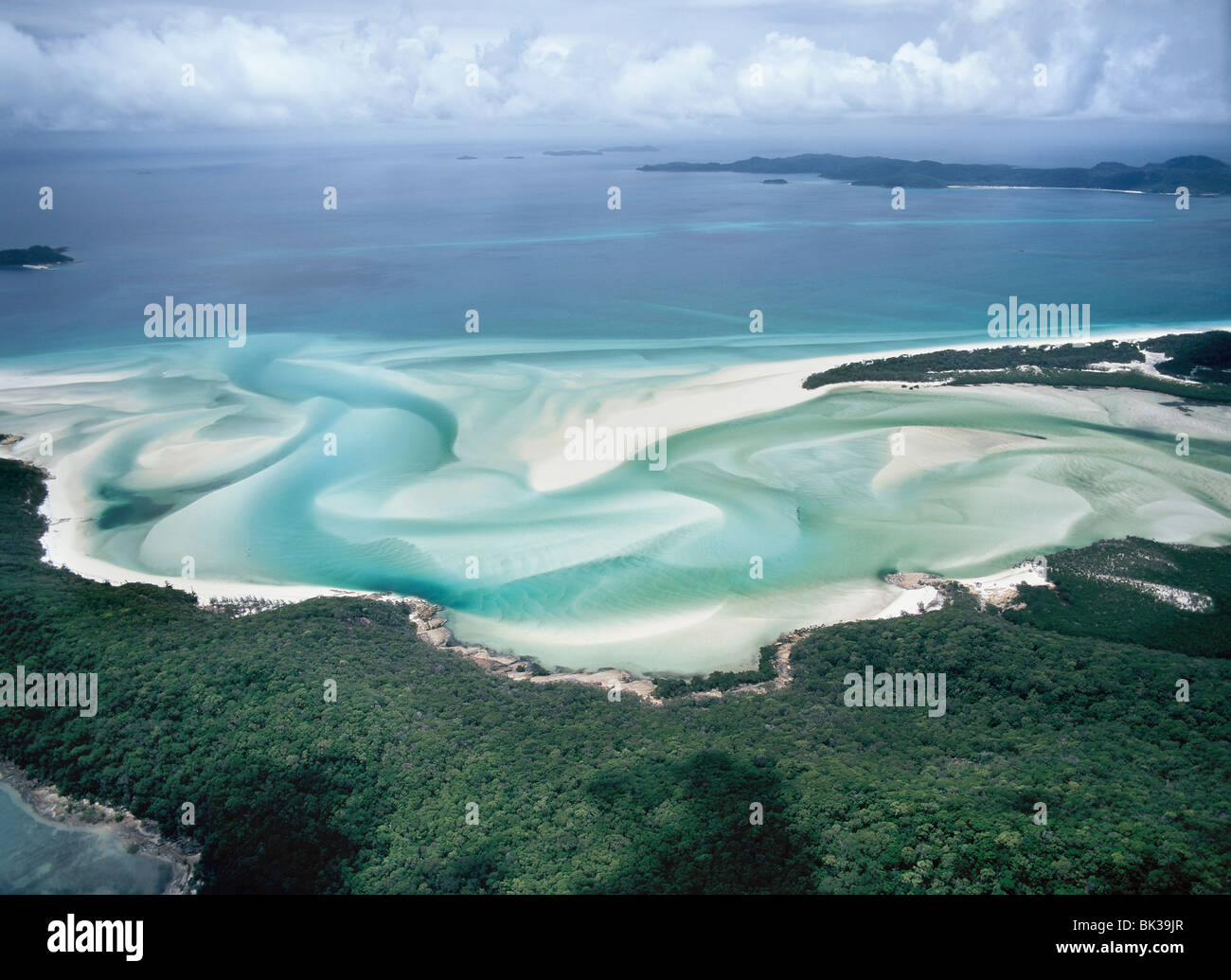 Whitehaven Beach sulla costa est, Whitsunday Island, Queensland, Australia Pacific Foto Stock