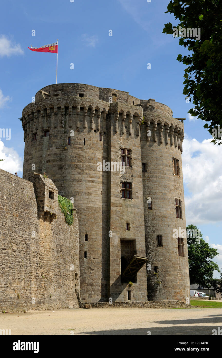 Castello della duchessa Anna, Dinan, Cotes-d'Armor, Brittany (Bretagne), Francia, Europa Foto Stock