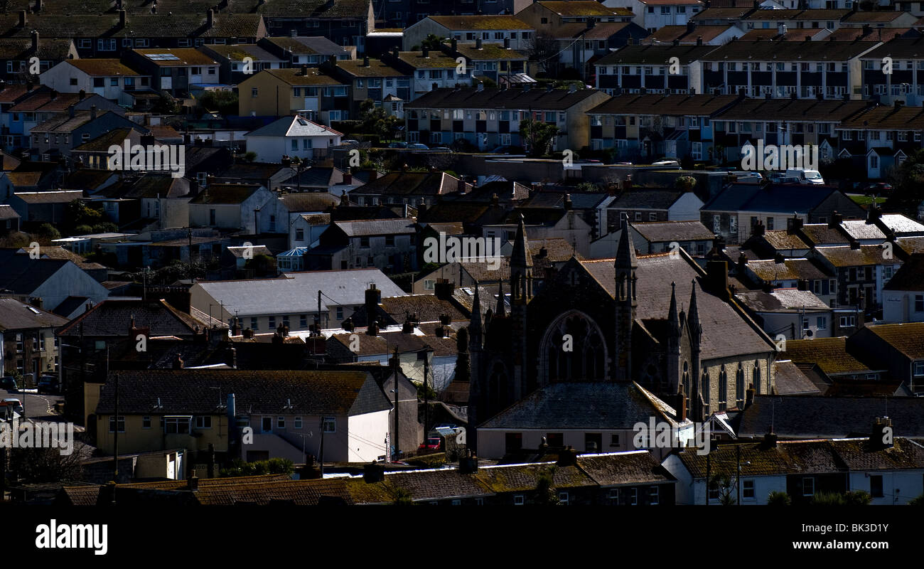 Case in Porthleven in Cornovaglia. Foto di Gordon Scammell Foto Stock