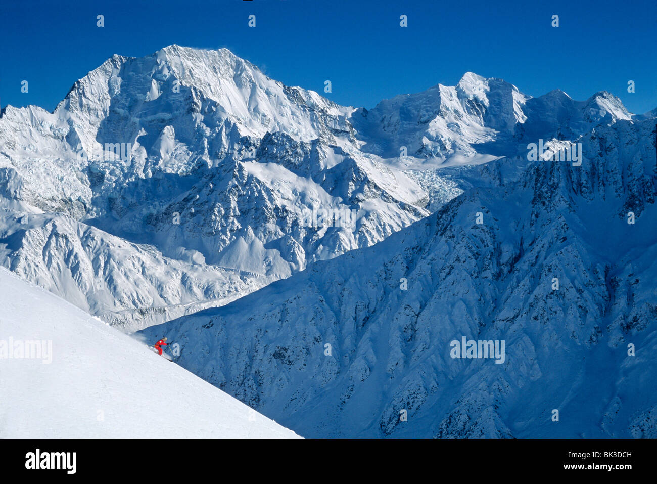 Elisci con guide Alpine nel Parco nazionale di Mount Cook sull'Isola del Sud della Nuova Zelanda. Foto Stock Elisci con guide Alpine nel Parco nazionale di Mount Cook sull'Isola del Sud della Nuova Zelanda. Foto Stock