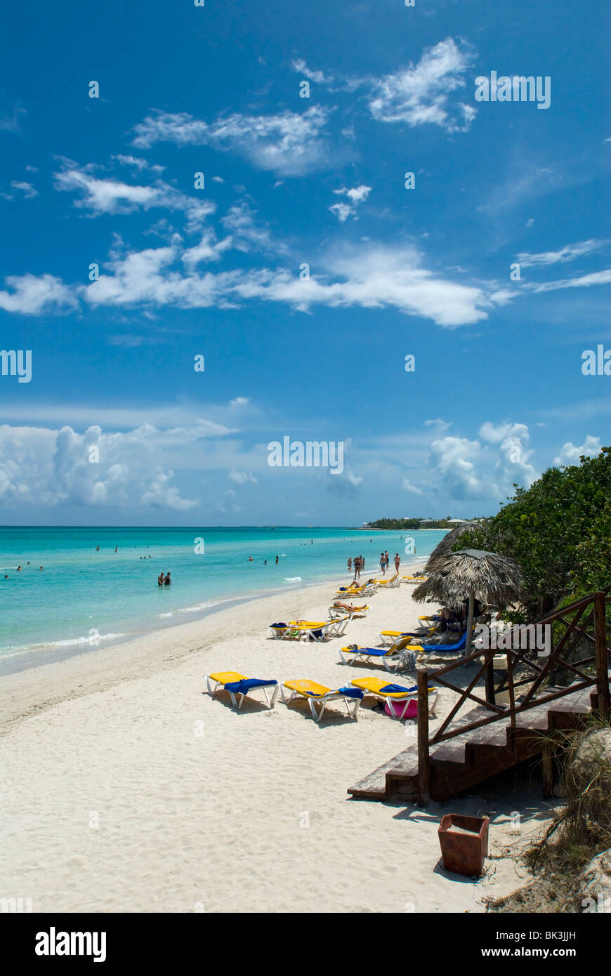 Spiaggia di fronte all' Hotel Iberostar Varadero, Cuba Foto Stock