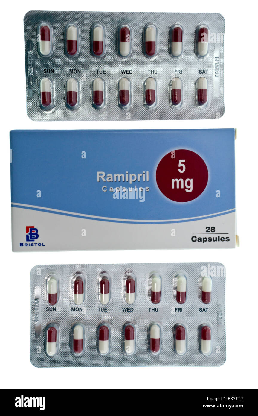 Ramipril inibitore di ACE. Farmaci per la pressione alta (ipertensione) Foto Stock