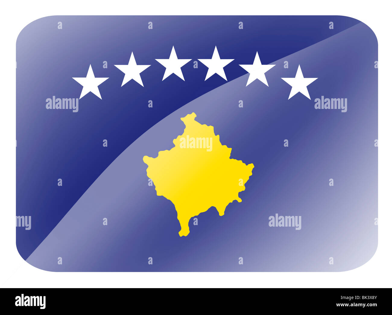 Bandiera del Kosovo Foto Stock