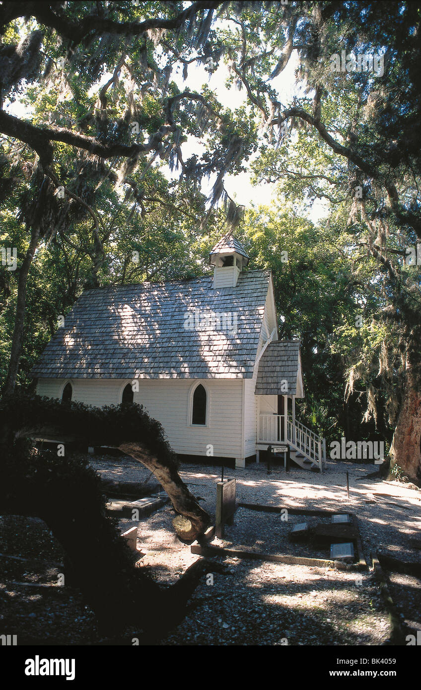Maria è la cappella e il Pioneer Cemetery a Spanish Point, Sarasota County, Florida Foto Stock