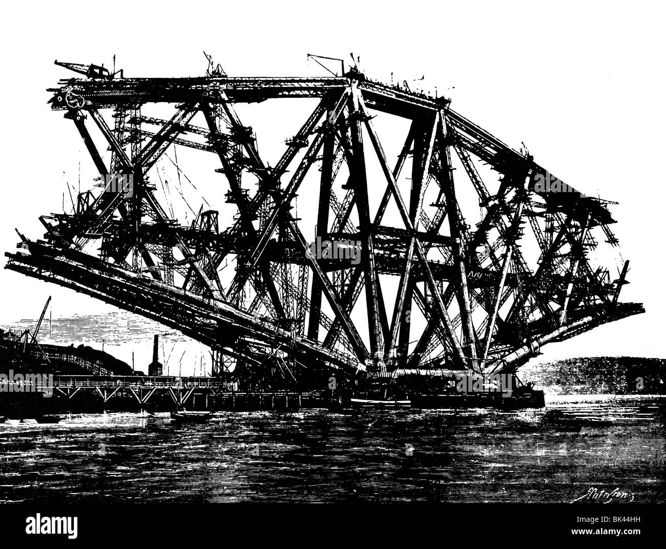 Ponte ferroviario sul Firth of Forth, 1889 Foto Stock