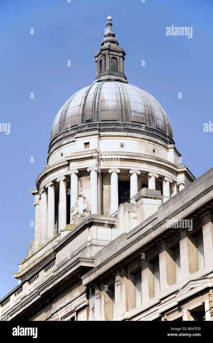 Nottingham Casa Consiglio dome, Nottingham, Inghilterra, Regno Unito Foto Stock