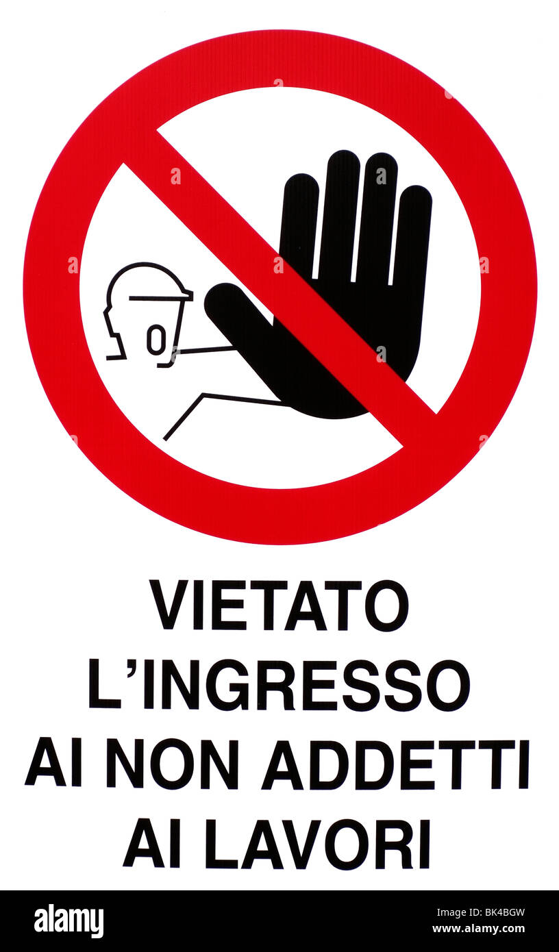 Segnale di pericolo Foto Stock