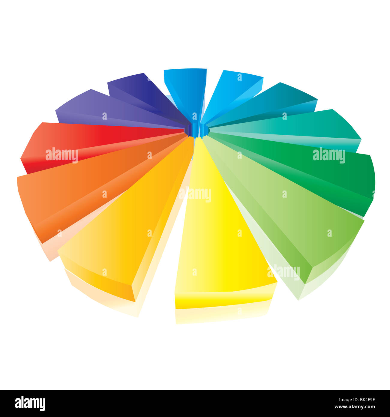 3d lucida diagrammi di business con elementi di business Foto Stock