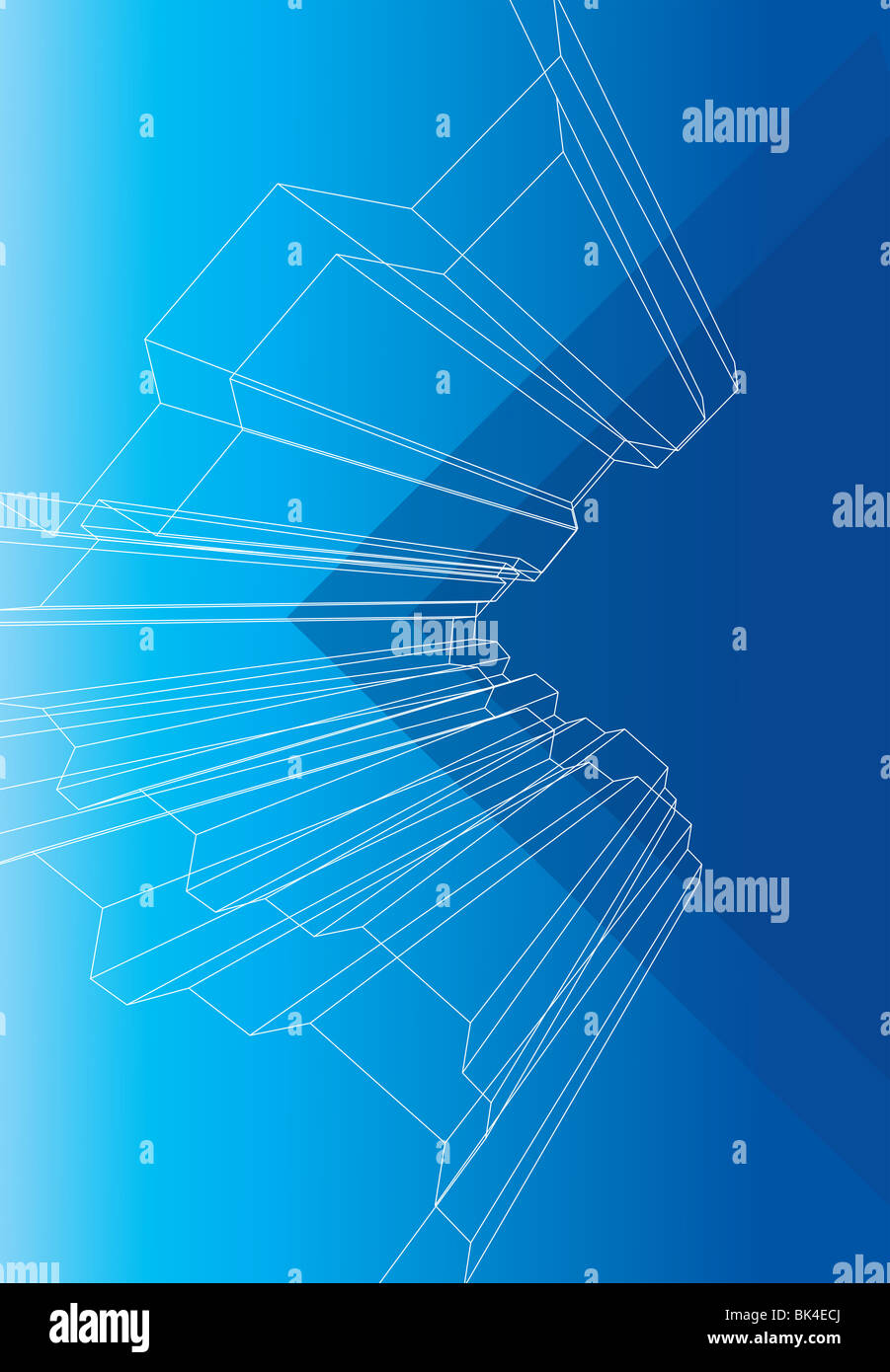 Abstract background aziendale template blue techno Foto Stock