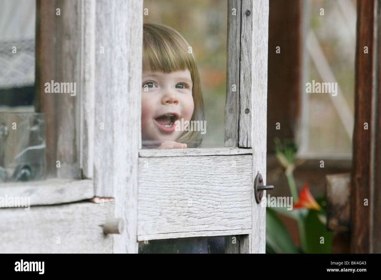 bambino sorridente Foto Stock