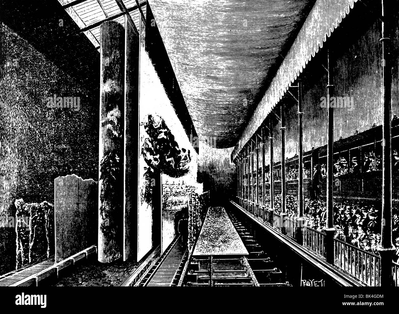 Trans-Siberian panorama ferroviario a Parigi, esposizione mondiale, 1900 Foto Stock