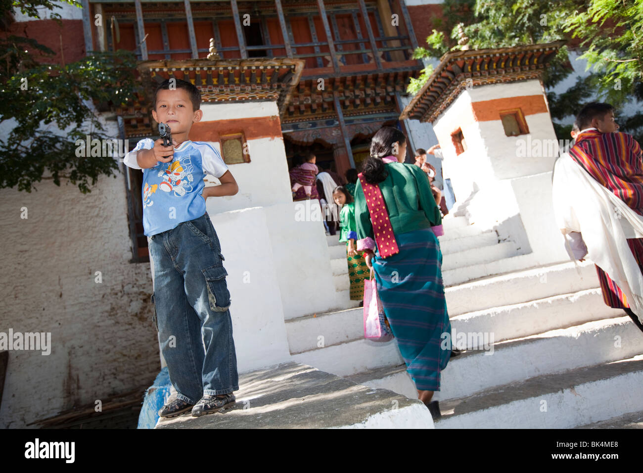 Da una serie di immagini scattate durante un viaggio in Bhutan Foto Stock