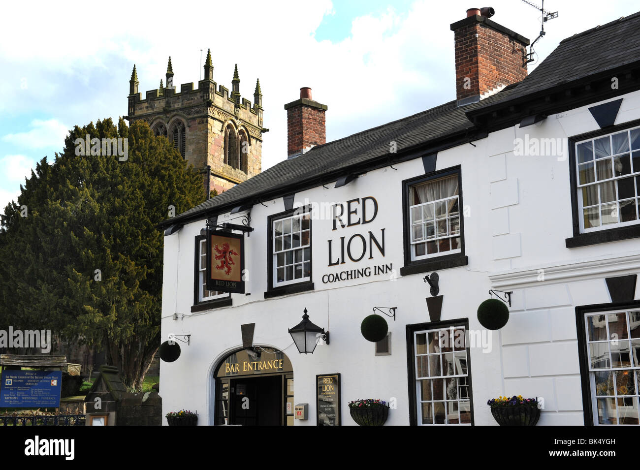 Il Red Lion coaching inn a Ellesmere in nord Shropshire Regno Unito Foto Stock