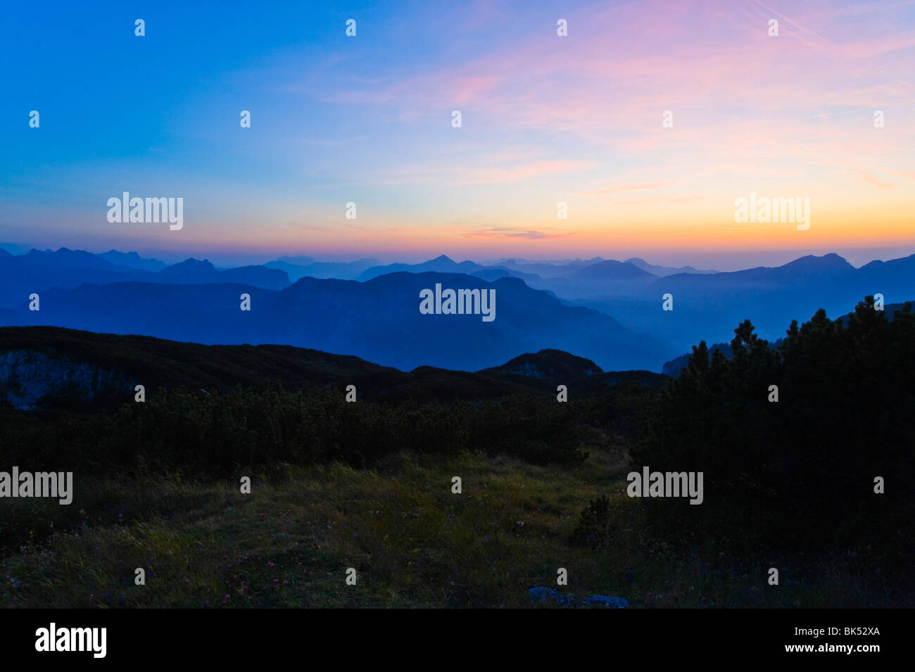 Alpi bavaresi, Salisburgo, Austria Foto Stock