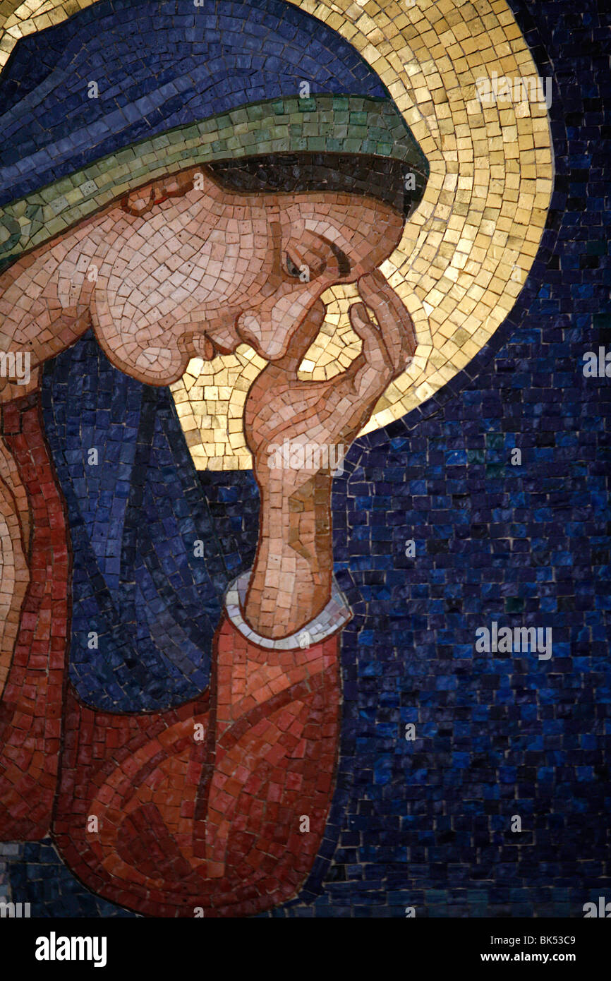 Vergine Maria mosaico, Vienna, Austria, Europa Foto Stock