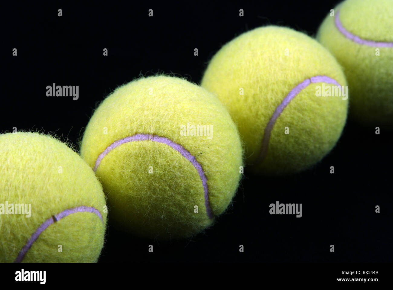 Palle da tennis, vista diagonale Foto Stock