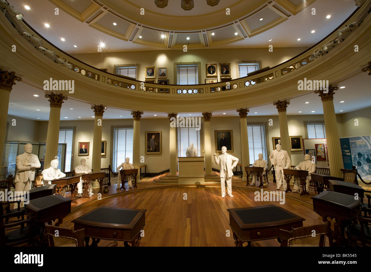 Camera del Senato in Old Capitol Museum a Jackson, in Mississippi, Foto Stock