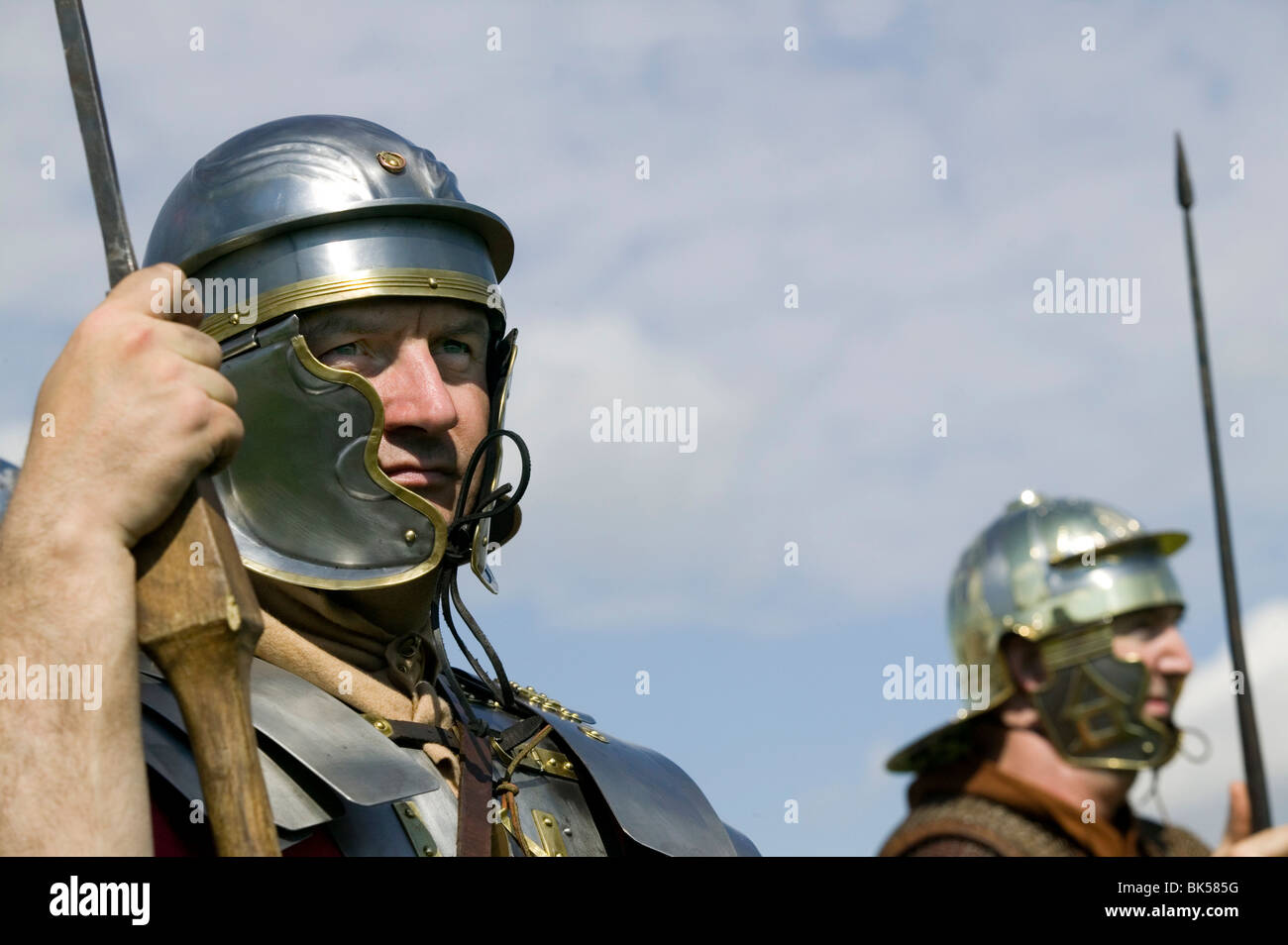 Legionario romano campo di battaglia re emanazione gruppo NEL REGNO UNITO Foto Stock