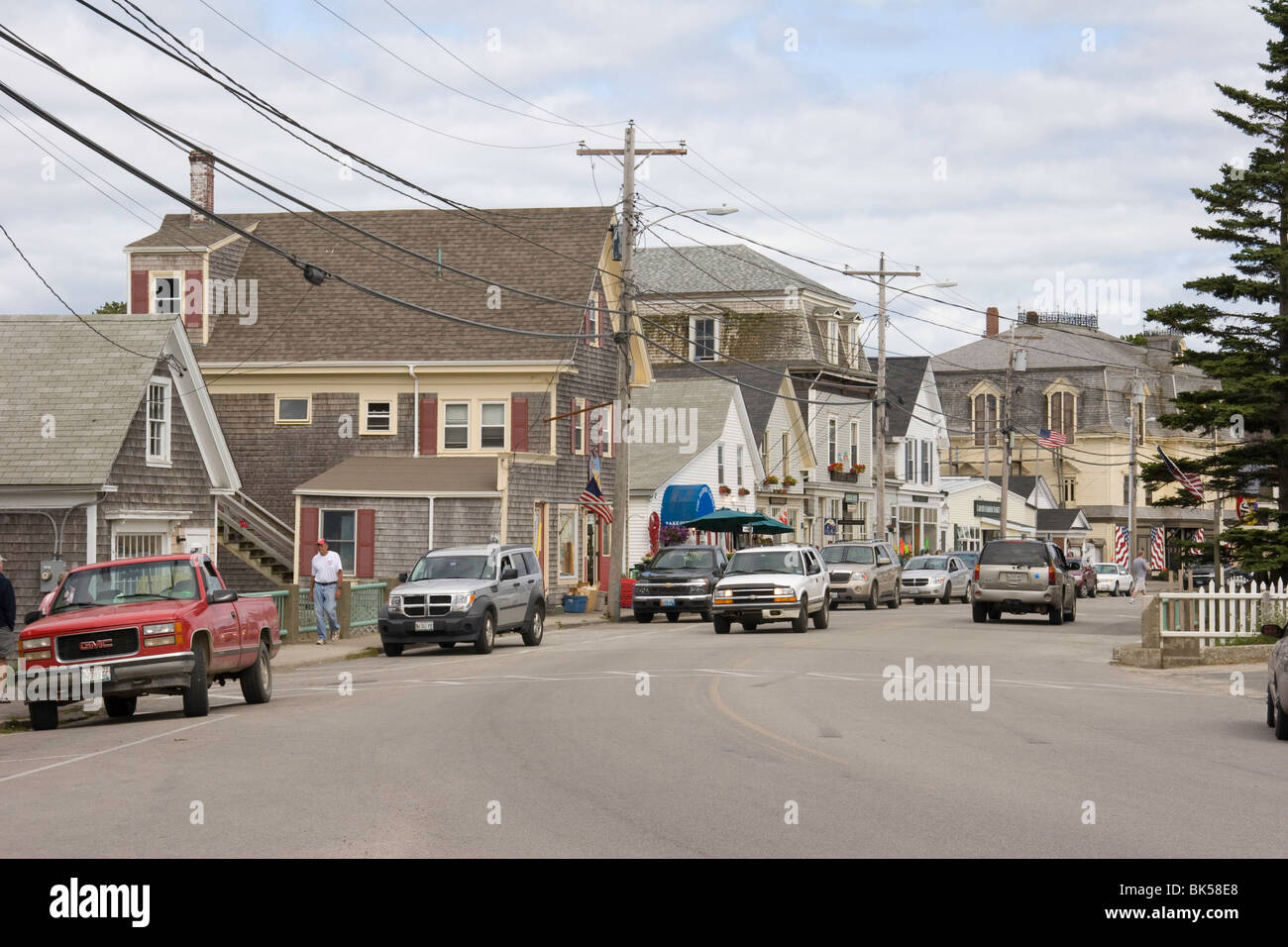 Scena di strada in Vinalhaven, Maine Foto Stock