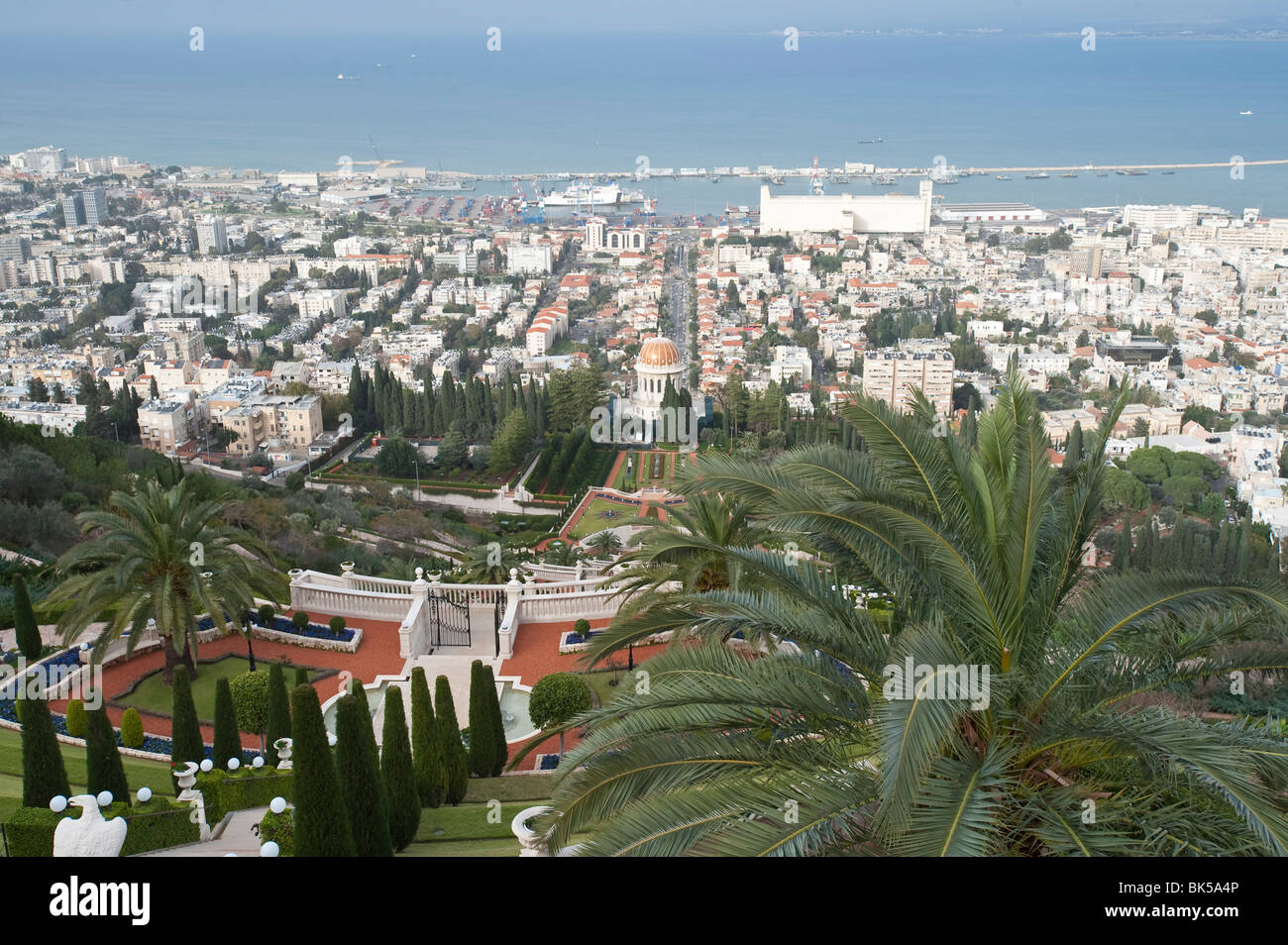 Santuario del Bab, Giardini Bahai, Haifa, Israele, Medio Oriente Foto Stock