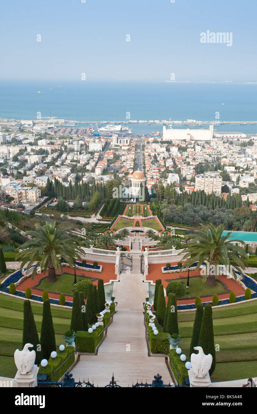 Santuario del Bab, Giardini Bahai, Haifa, Israele, Middl eEast Foto Stock
