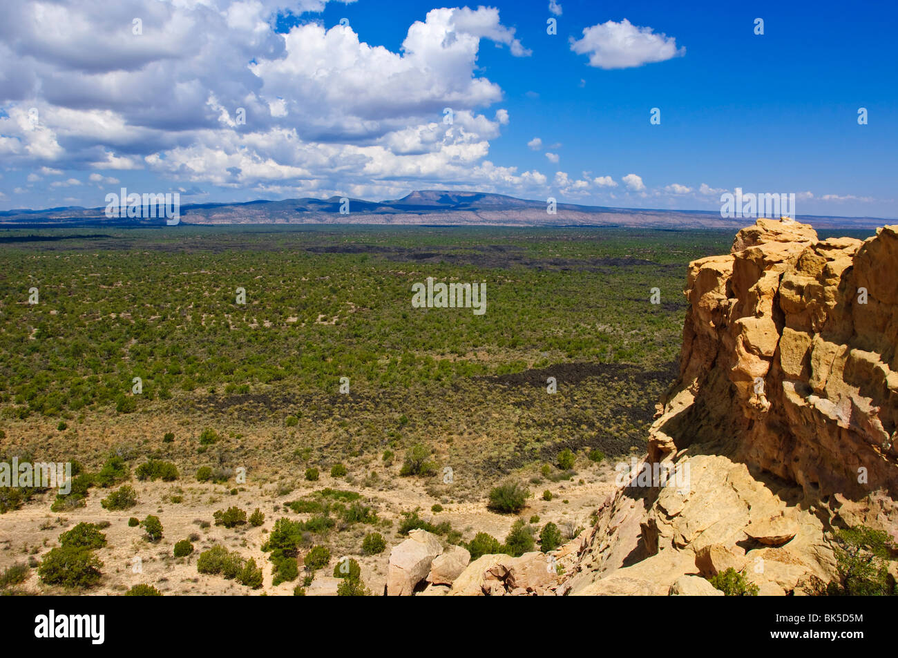 Scarpata e letti di lava in El Malpais monumento nazionale, Nuovo Messico, Stati Uniti d'America, America del Nord Foto Stock
