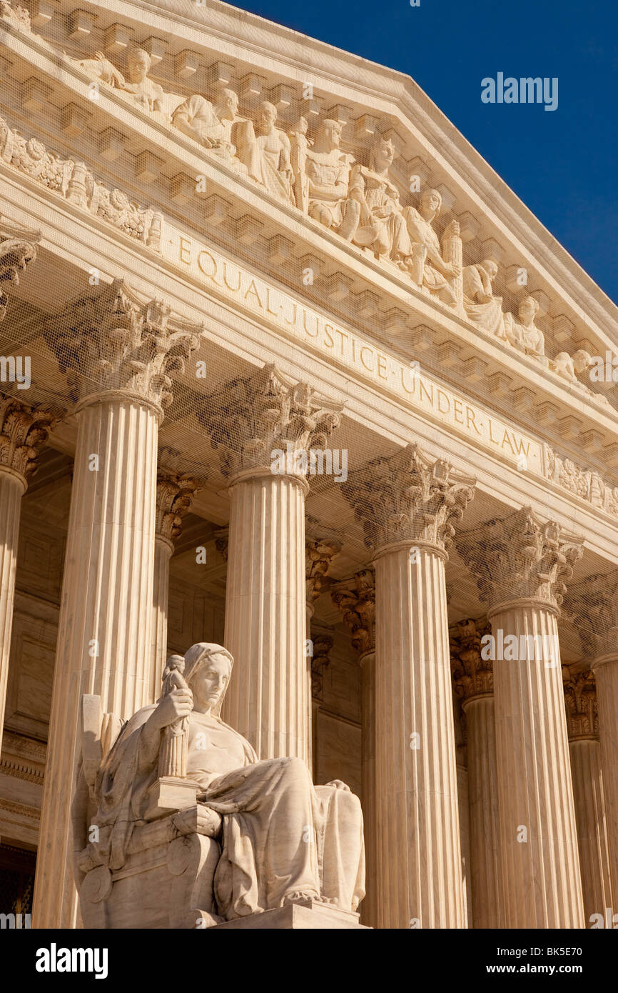 US Supreme Court Building, Washington, DC, USA Foto Stock