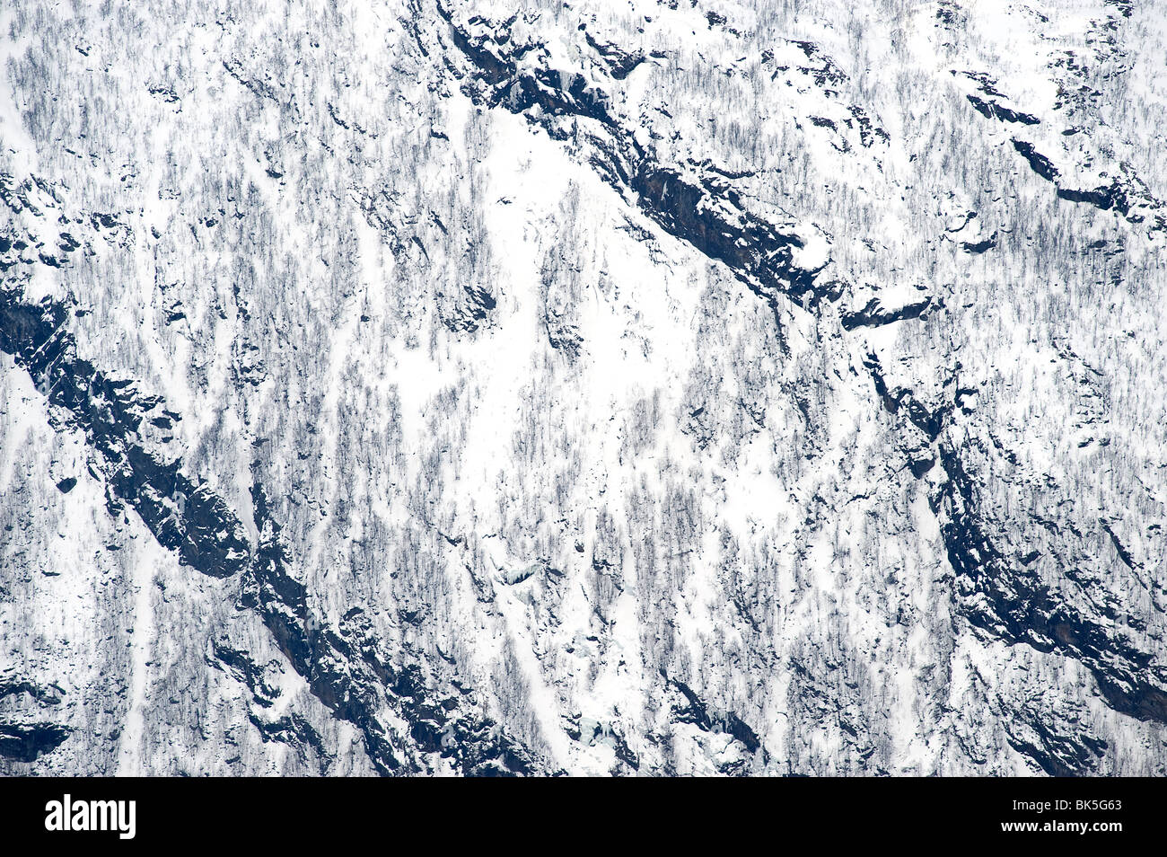 Vista astratta della montagna, Norvegia Foto Stock