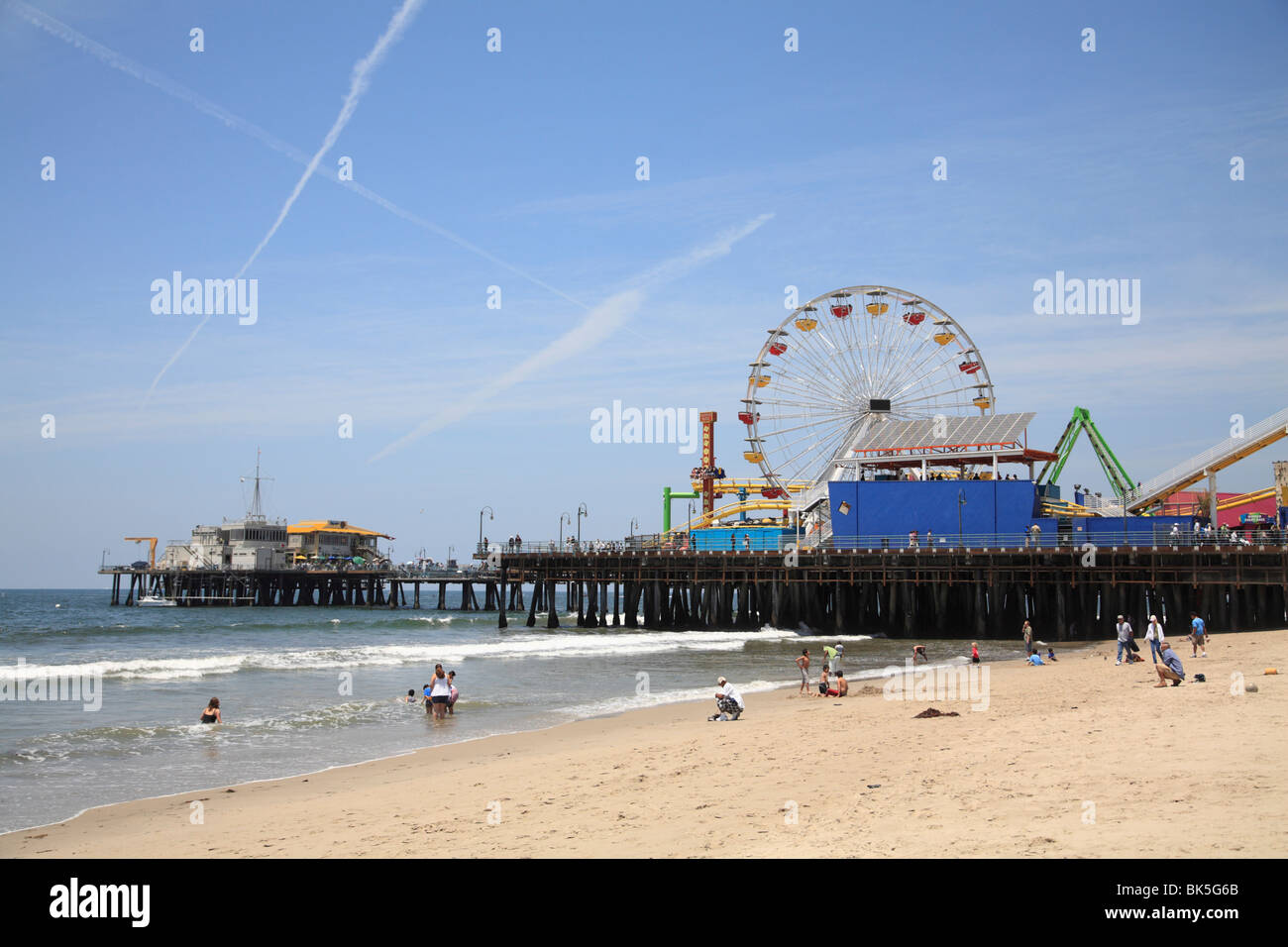 Santa Monica Pier, Santa Monica, Los Angeles, California, Stati Uniti d'America, America del Nord Foto Stock