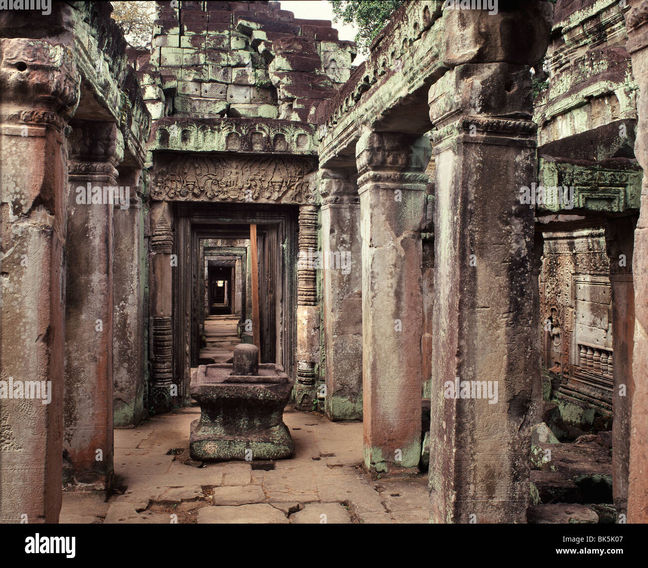 Preah Khan, risalenti alla fine del XII secolo, Angkor, Sito Patrimonio Mondiale dell'UNESCO, Cambogia, Indocina, Asia sud-orientale, Asia Foto Stock