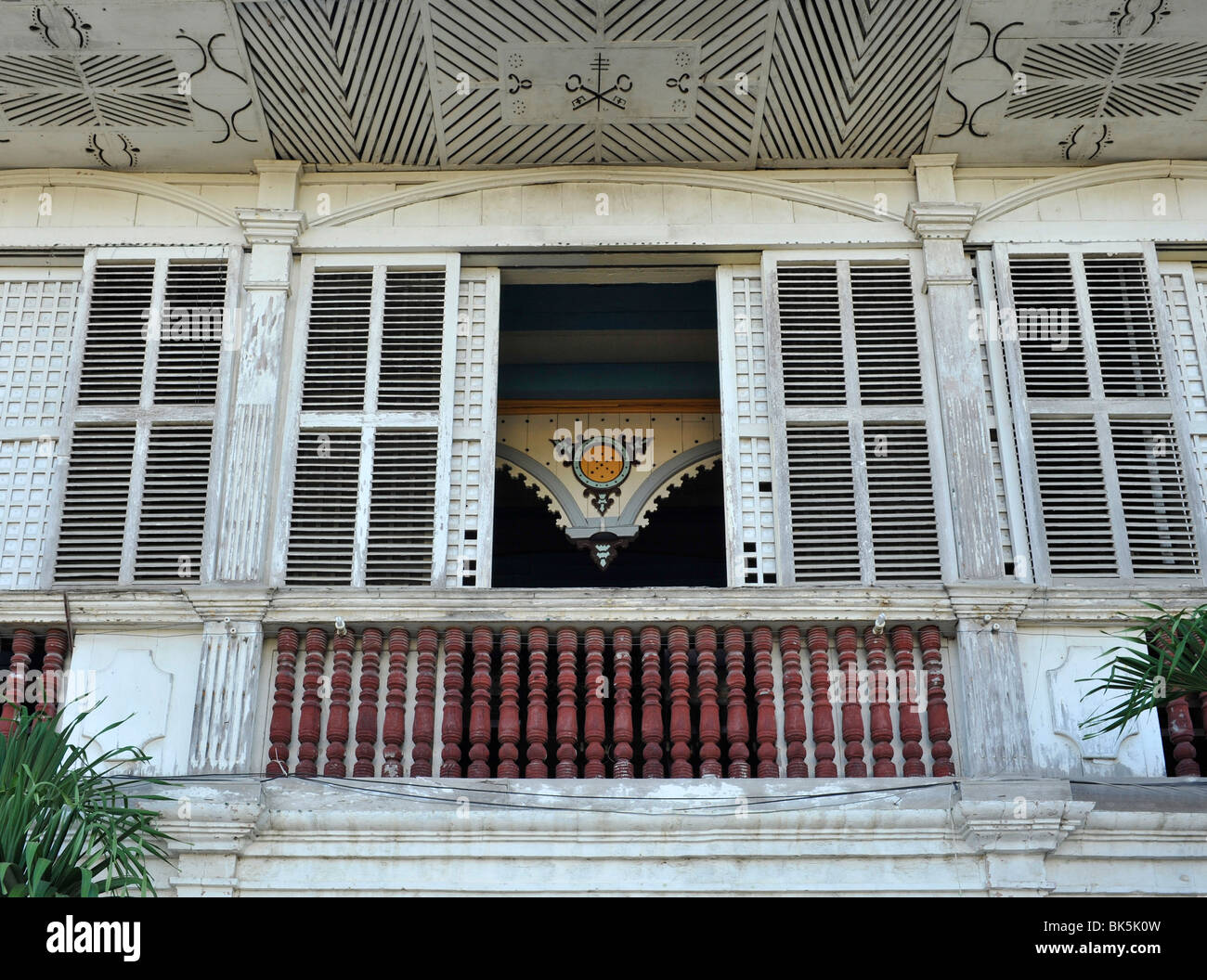 Dettaglio delle finestre in Carcar, Cebu, Filippine, Sud-est asiatico, in Asia Foto Stock