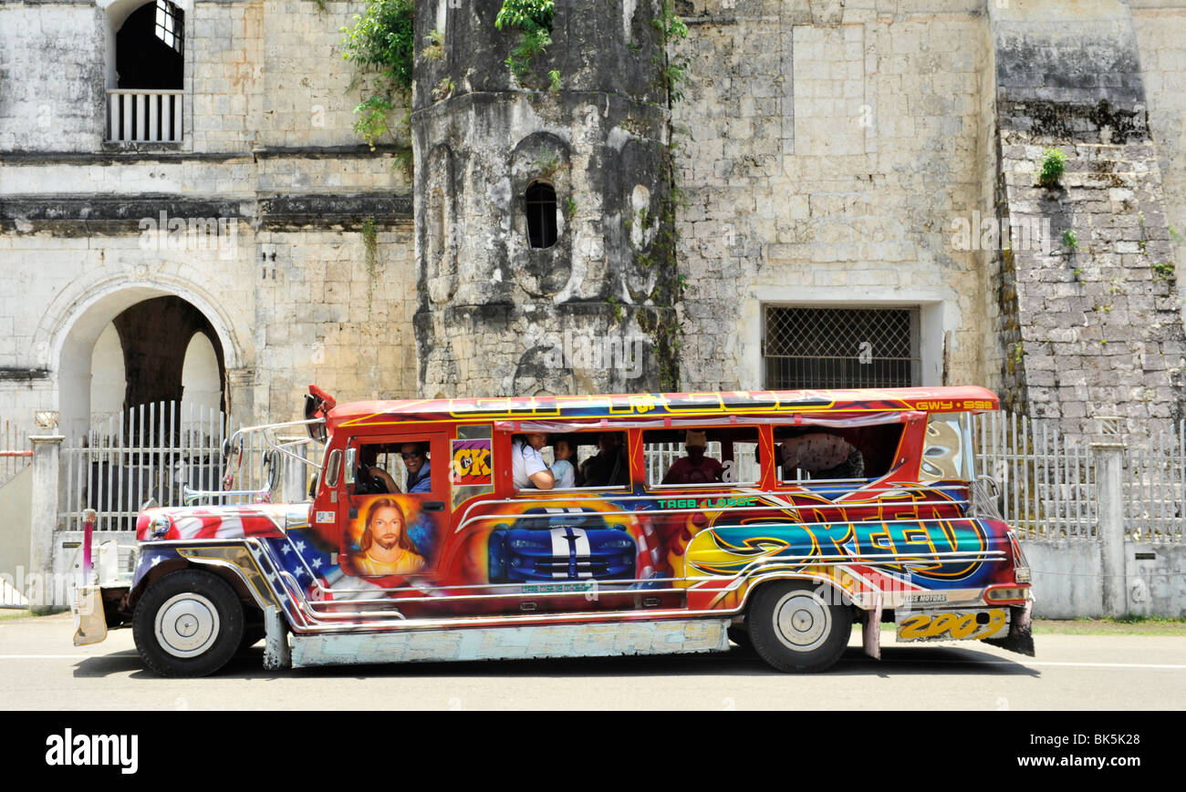 In Jeepney Loboc, Bohol, Filippine, Sud-est asiatico, in Asia Foto Stock