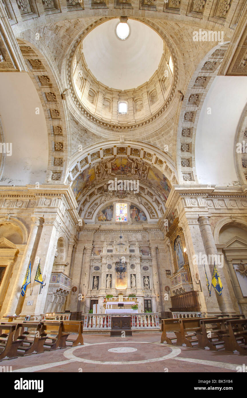 Interno della chiesa di San Biagio, Montepulciuano, Toscana, Italia, Europa Foto Stock