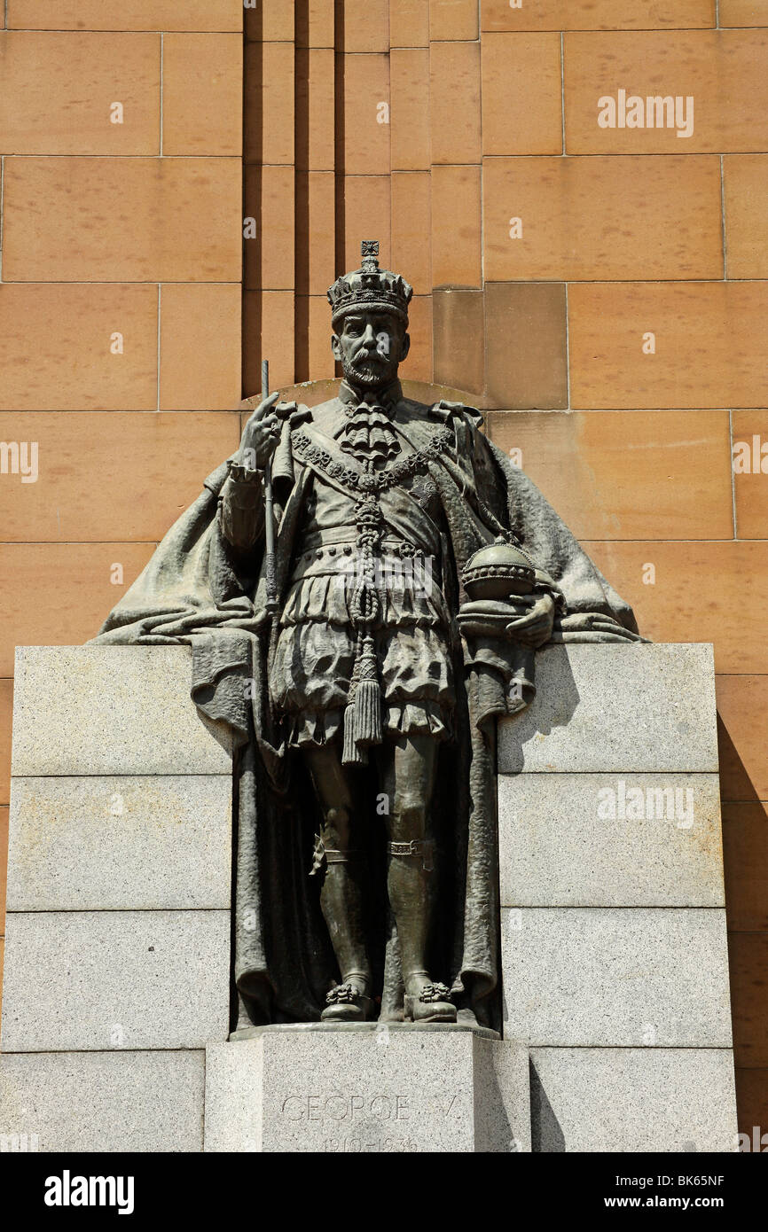 Re Giorgio V monumento al Kings Domain a Melbourne, Victoria, Australia Foto Stock