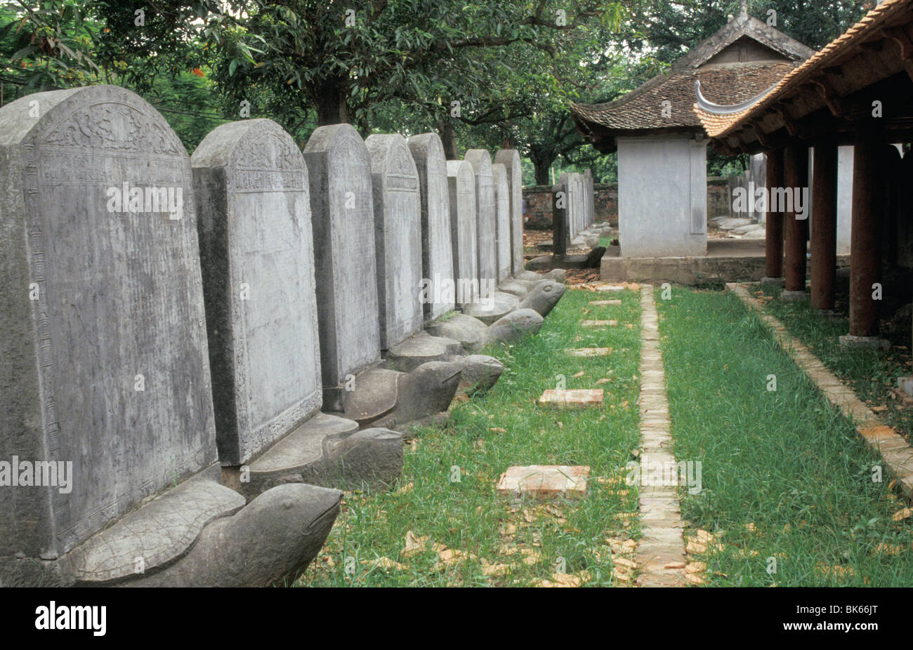 Tempio della Letteratura, Hanoi, Vietnam, Indocina, Asia sud-orientale, Asia Foto Stock