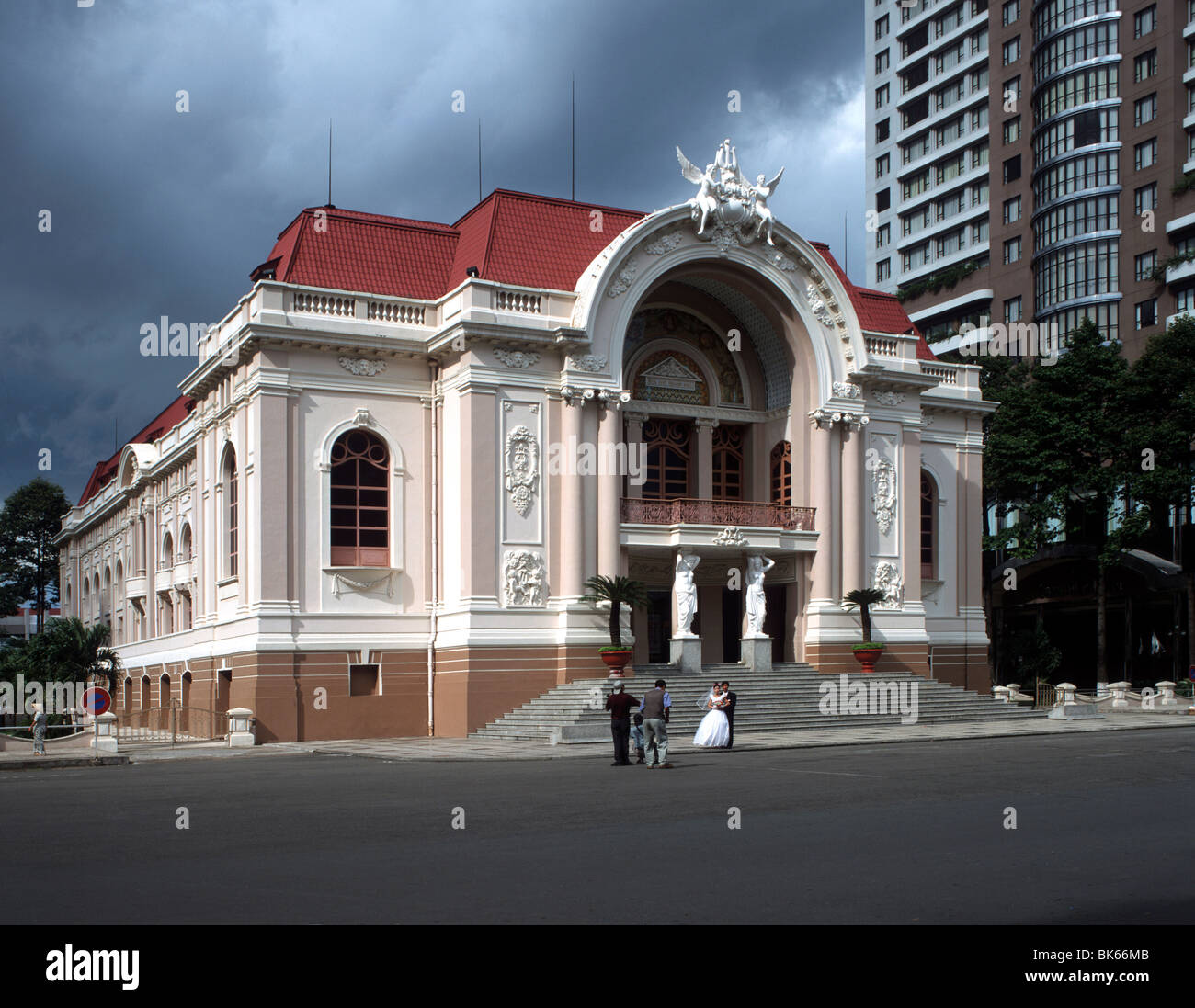 Saigon teatro municipale, a Saigon, Vietnam, Indocina, Asia sud-orientale, Asia Foto Stock