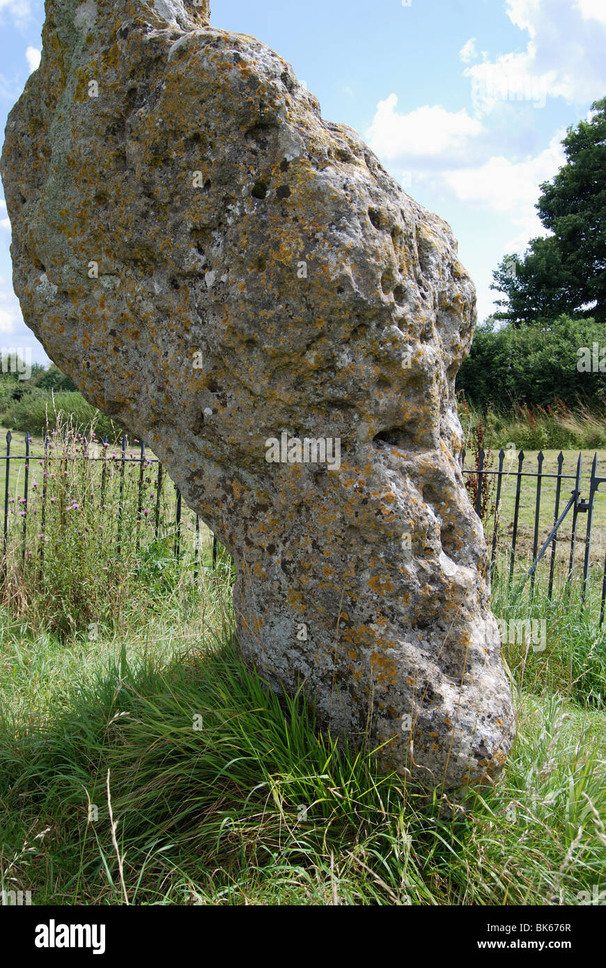 Il Re di Pietra il Rollright cerchio di pietra vicino a Long Compton in Oxfordshire Foto Stock