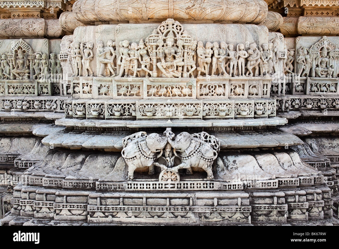 Adinath tempio Jain in Rajasthan in India Foto Stock