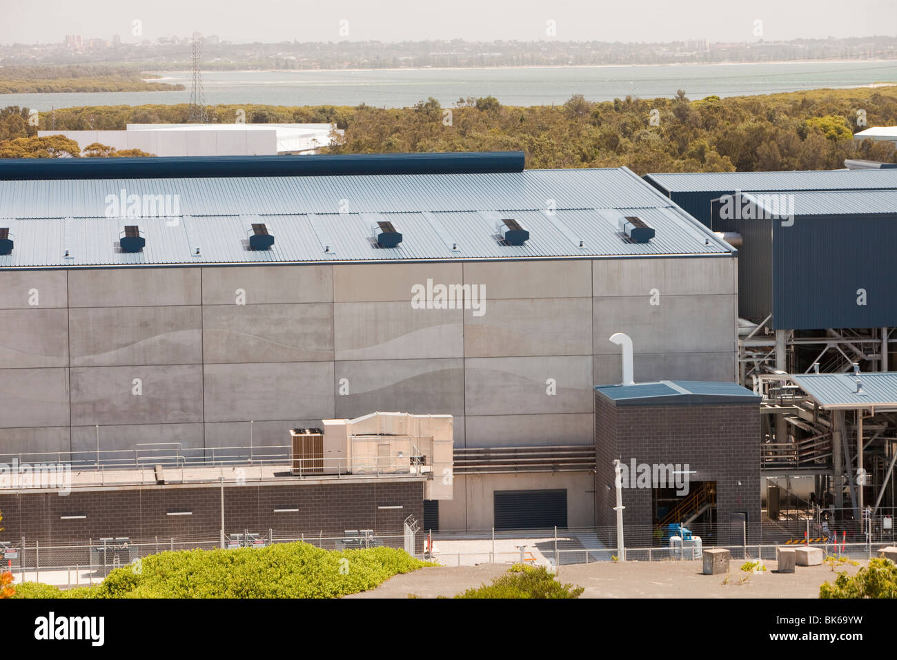 Un nuovo multi milioni $ di impianti di desalinazione a Sydney in Australia,costruito per contribuire a controbilanciare la siccità in corso. Foto Stock