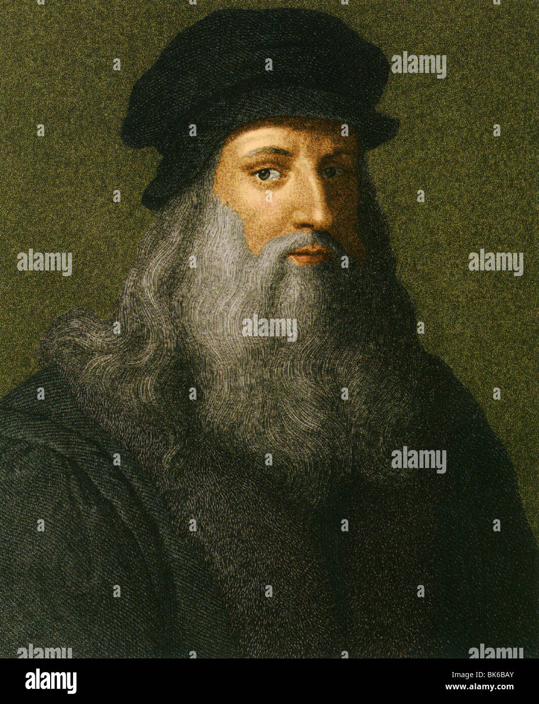 LEONARDO DA VINCI - Pittore italiano, architetto e ingegnere ( 1452-1519) Foto Stock