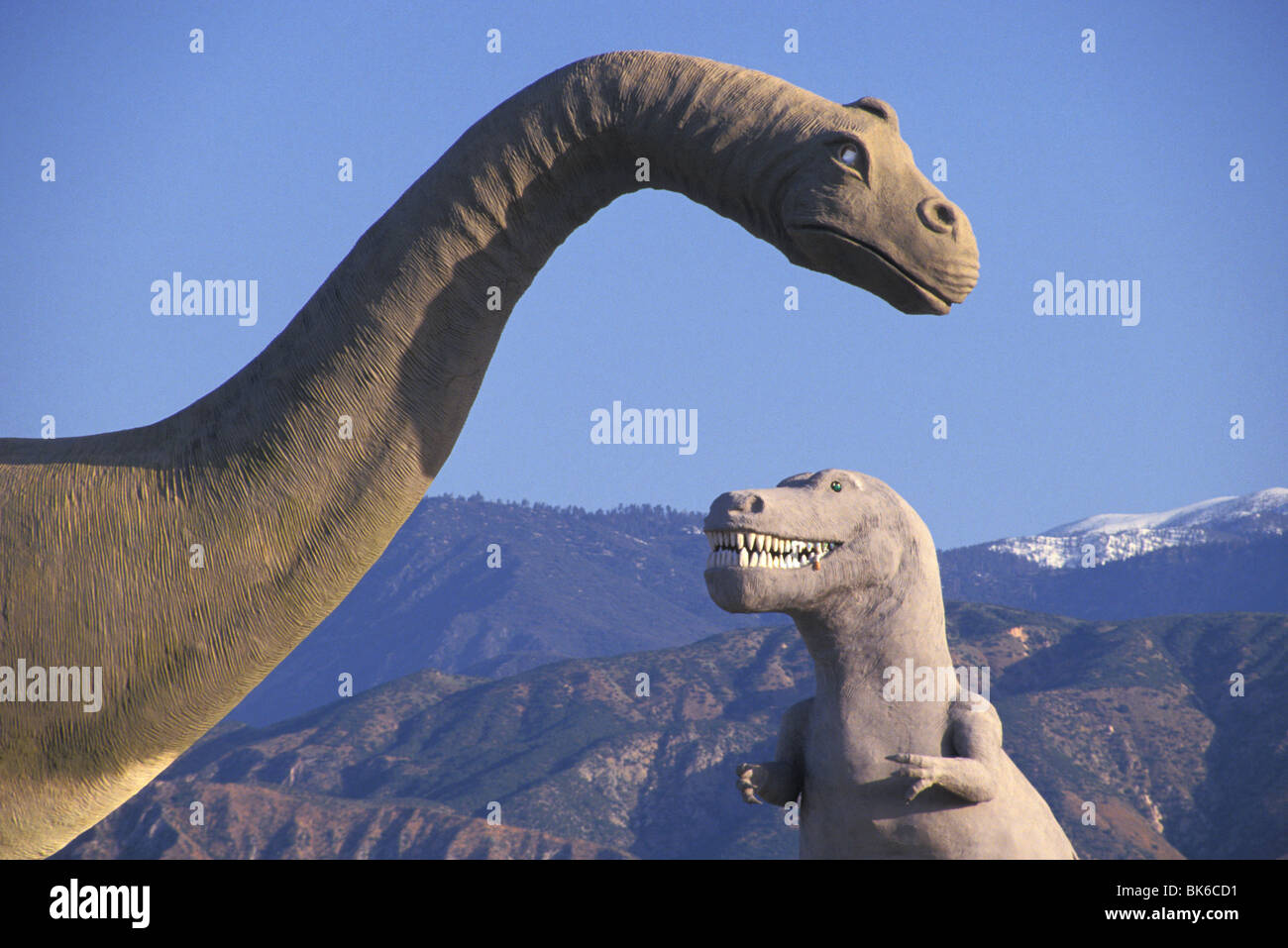I dinosauri attrazione turistica a vietare il California Foto Stock