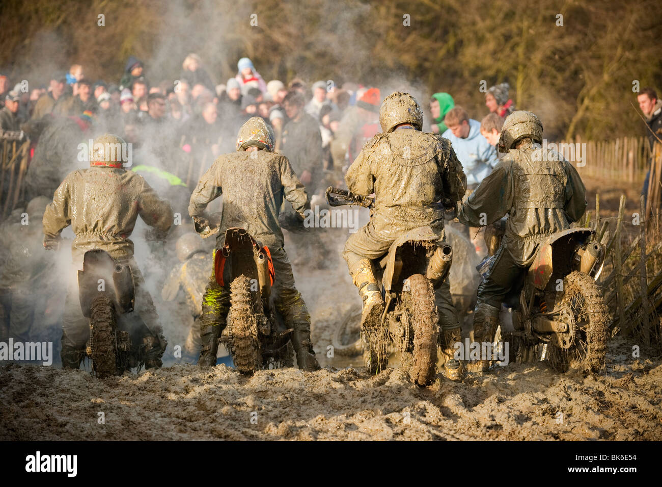 Terreni fangosi gara di moto Foto Stock