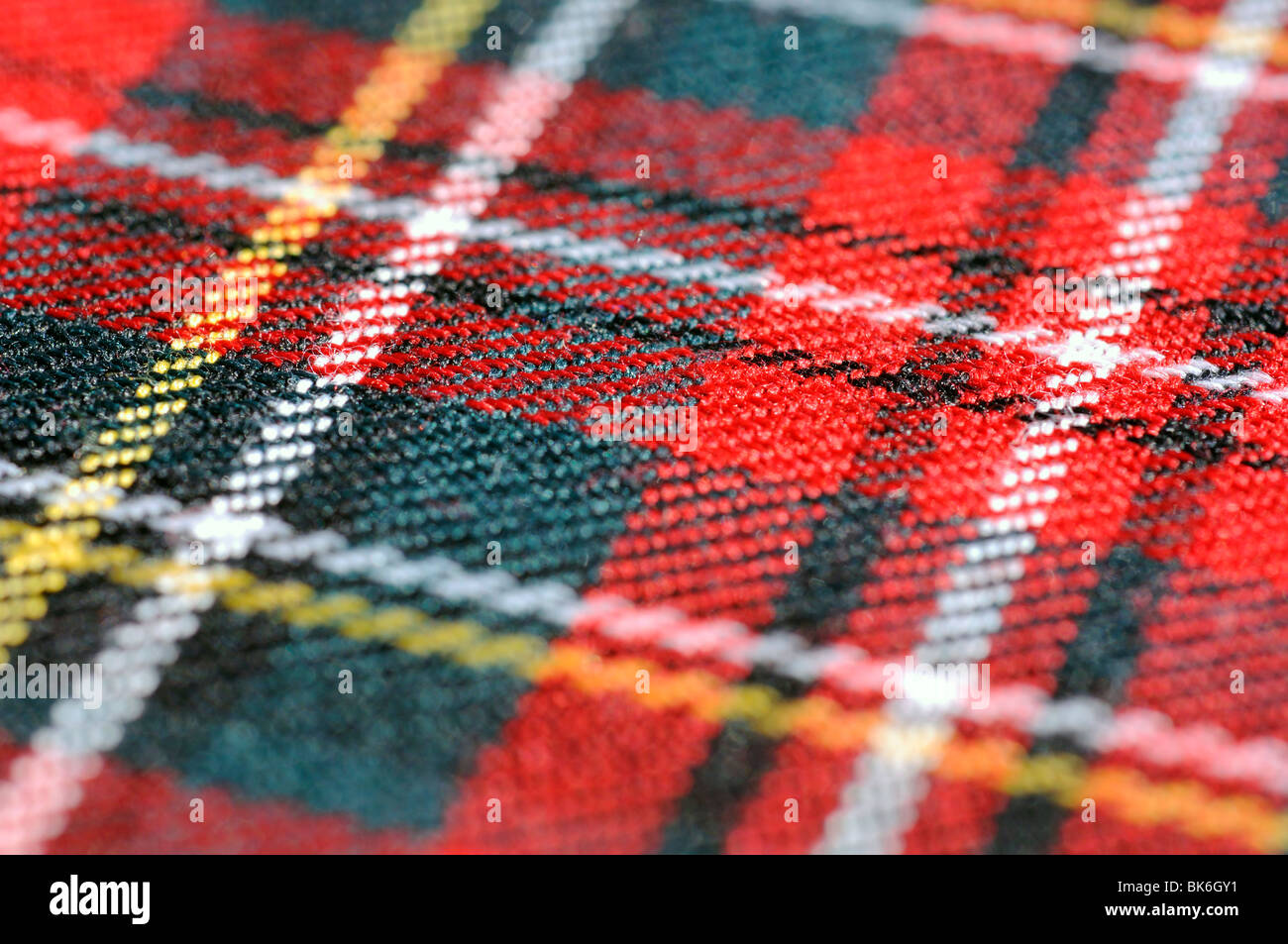 Scottish plaid tessuto closeup Foto Stock