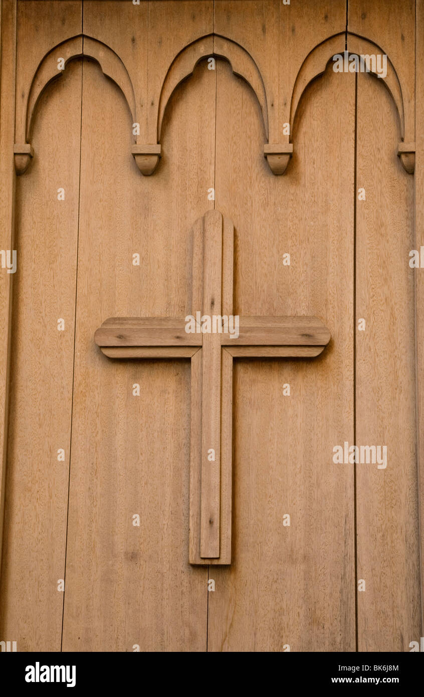 L' oratorio della Confraternita dei Neri (uomini neri) in Monterosso al Mar, Liguria, Italia. Foto Stock